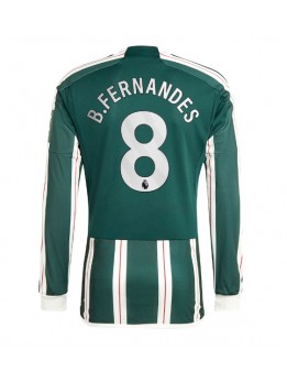 Billige Manchester United Bruno Fernandes #8 Bortedrakt 2023-24 Langermet